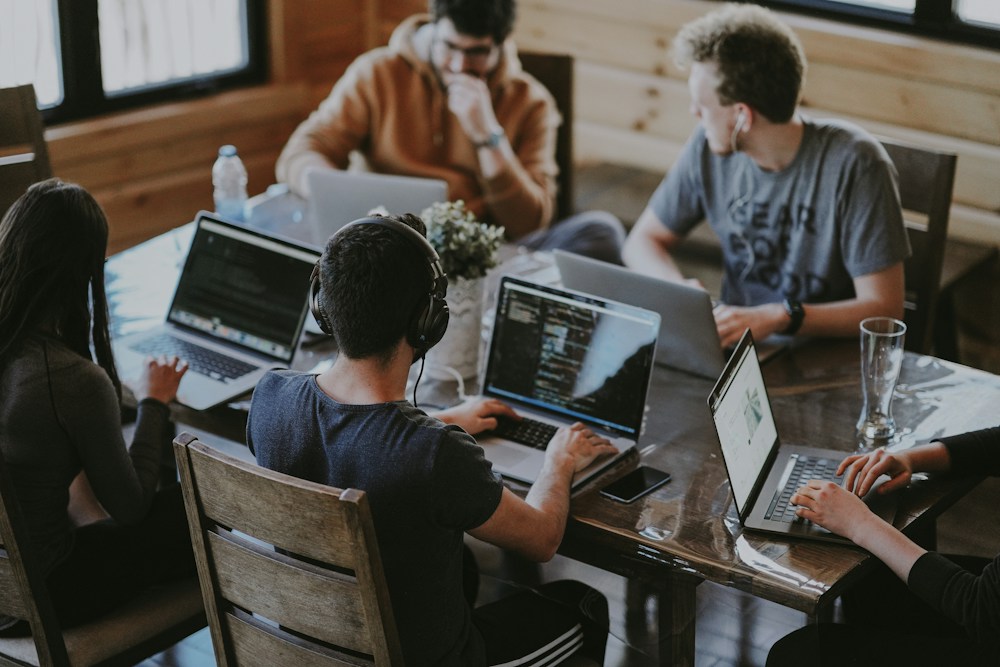Illustrative photograph of colleagues working together